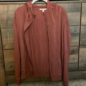 Rusty Red Hooded zip up